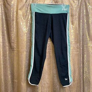 PINK Victoria’s Secret light green/gray yoga leggings, size S